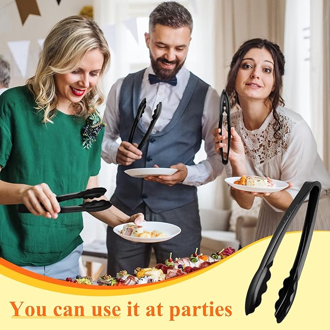 Tessco for you 150 Pcs Plastic Tongs for Serving Bulk, 9 Inch Plastic - Image 7