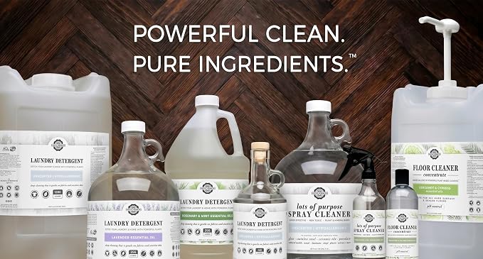 Rustic Strength Natural Dish Soap, Lavender and Lemon, 64 oz Plastic | Plant-Based Formula,Cuts Grease,No Harsh Residue,Streak Free Clean Rinsing