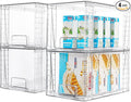 Vtopmart 4Pack Large Stackable Kitchen Pantry Storage Drawers, Acrylic Drawer by Vtopmart