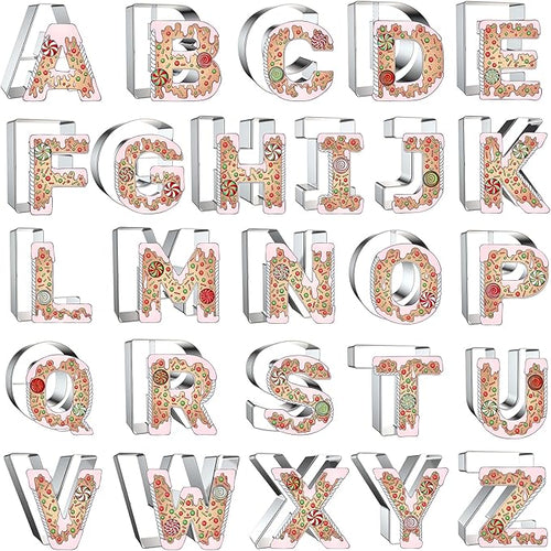 4 Inch Alphabet Letter Cookie Cutter Set by Xzhloym