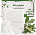 ZeroWastely Natural Dish Soap Bar - Value Pack of 3 Solid Soap Block 16oz - UnScented, Long Lasting, Skin Friendly - Sustainably Made from 100% Organic Ingredients - Plastic Free Dish Soap