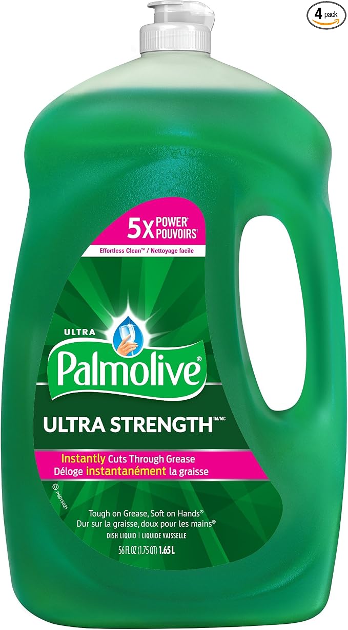 Palmolive Dish Liquid, Ultra Strength Original, 56 Ounce (Pack of 4)