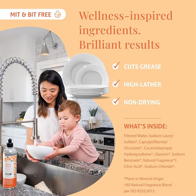 Therapy Clean Fresh Herbs & Melon Bundle – 24 oz All Purpose Cleaner + 16 oz Dish Soap