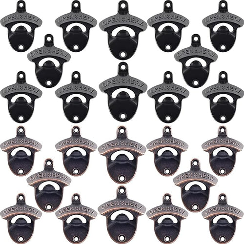 24 PCS Bulk Beer Bottle Opener Wall Mount Rustproof by Wallmountedbottleopener