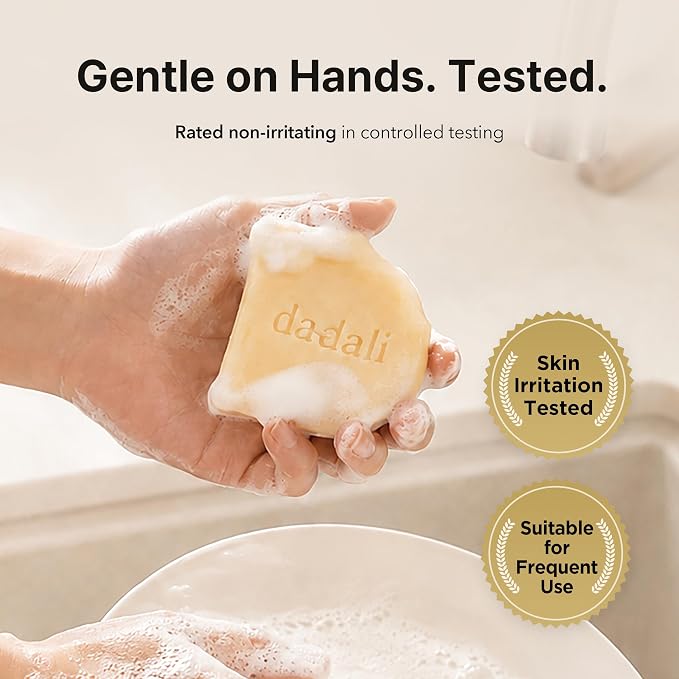 dadali Solid Dish Soap Bar for Dishes (5 Bars, 25 oz) – Plastic-Free Dishwashing Soap Block, Plant-Based & Vegan, Palm Oil-Free, Cuts Grease, Gentle on Hands, Sulfate & Paraben Free