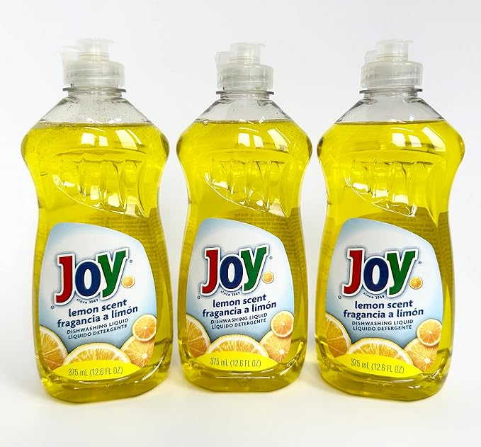 Joy Non-Ultra Dish Liquid 12.6Oz Lemon Scent (Package May Vary) Pack of 3