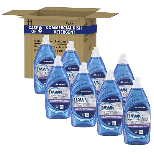 Dawn Professional Dishwashing Liquid Soap Detergent, Bulk Degreaser Removes Greasy Foods from Pots, Pans and Dishes in Commercial Restaurant Kitchens, Regular Scent, 38 oz. (Case of 8) and Bounty Quick-Size Paper Towels, White, 16 Family Rolls = 40 Reg...