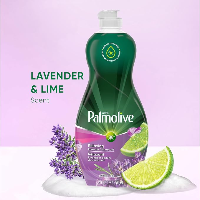 Palmolive Ultra Liquid Dish Soap Detergent, Lavender and Lime - 20 Ounce