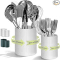 HOMQUEN 360° Rotating Utensil Holder, 6.3''+4.7'' Plastic Kitchen Utensil Holder by HOMQUEN