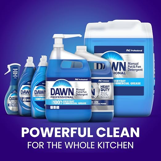 Dawn PRO Heavy Duty Manual Pot & Pan Detergent, Dish Soap (1 gal, 4 pack)