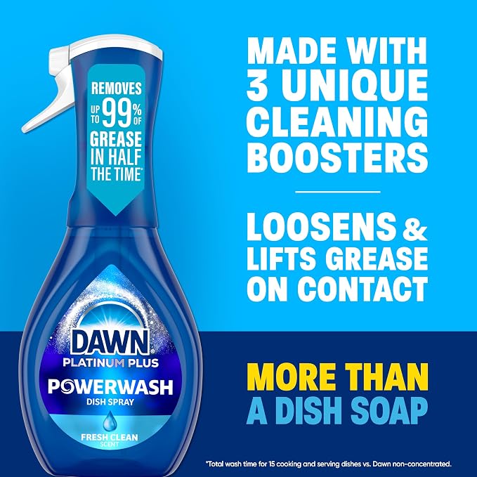 Dawn Dish Soap Spray Kitchen Household Essentials 1 Tropical Blend Starter Kit and Watermelon Refill Combo Pack, 16 oz (each)
