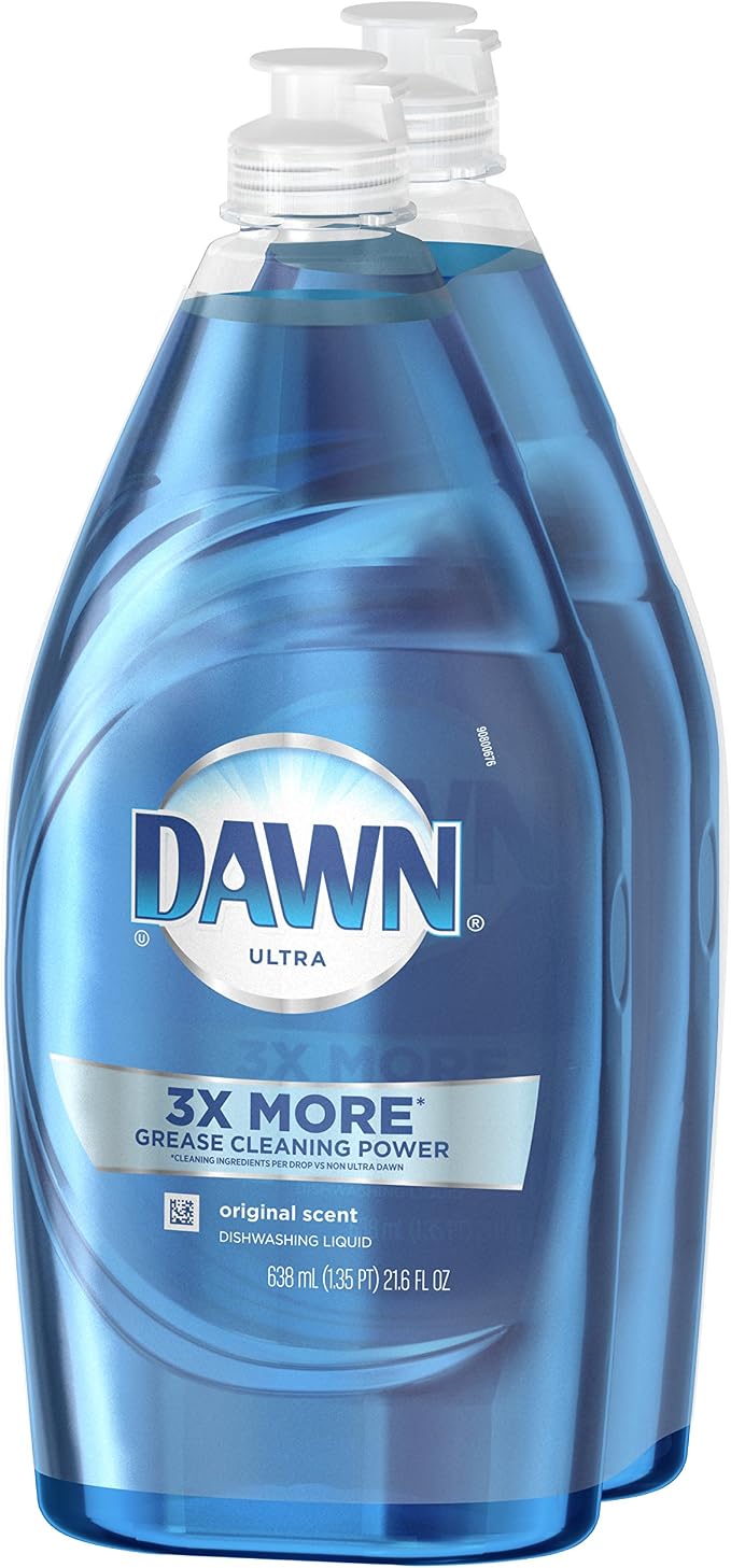 Dawn Ultra Dishwashing Liquid Dish Soap Original Scent, Two 21.6 oz Bottles
