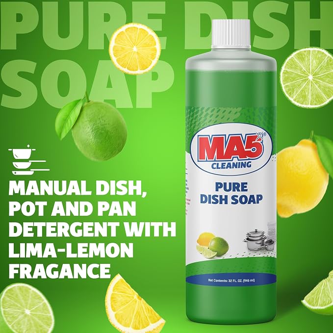 MA5X CLEANING Pure Liquid Dish Soap, 32oz