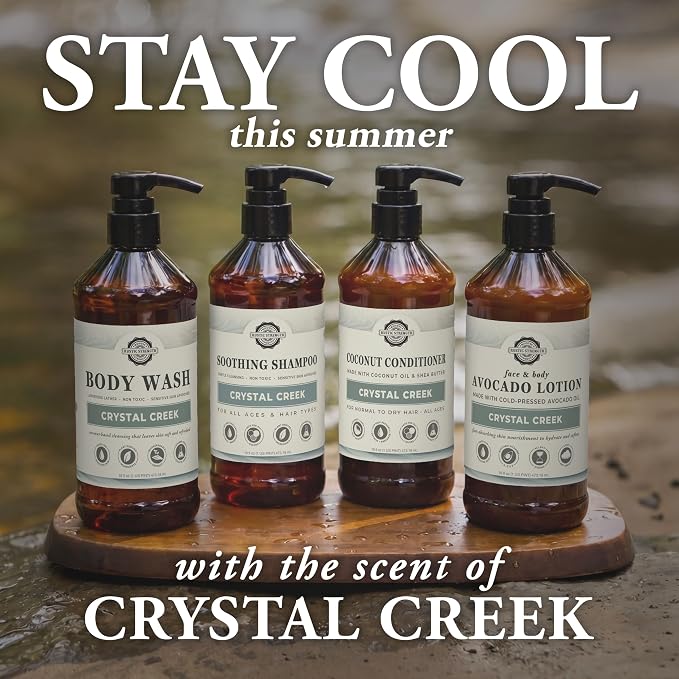 Rustic Strength Natural Dish Soap, Crystal Creek Scent, Plant-Derived Ingredients, SLS Free, 16 fl oz