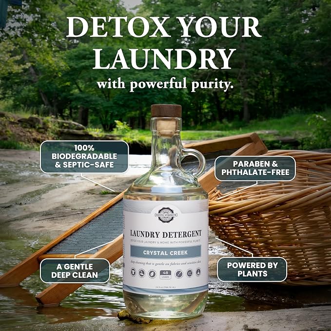 Rustic Strength Natural Dish Soap, Crystal Creek Scent, Plant-Derived Ingredients, SLS Free, 16 fl oz