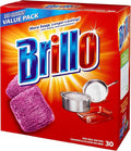 Brillo® Steel Wool Soap Pads Original Scent (Red), 30-Count Jumbo Pack