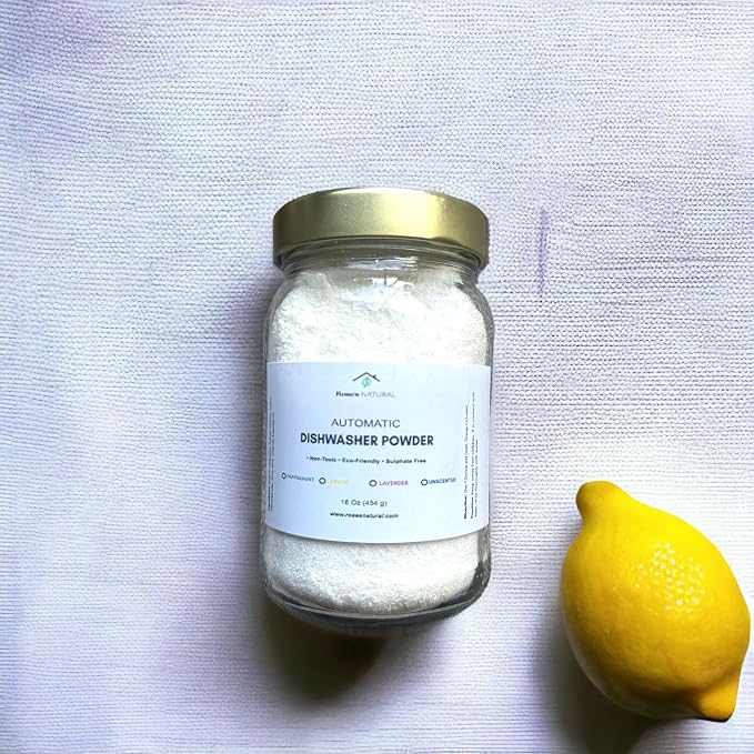 Automatic Dishwasher Powder Powered by Enzymes 16 Oz (lemon)