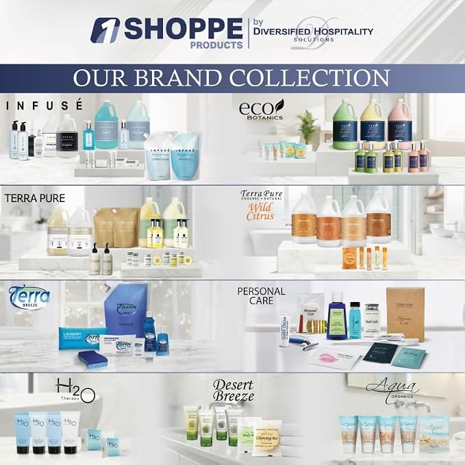 Terra Breeze Laundry & Dish Soap Amenity Kit, 90-Piece | Bulk Toiletries, Hospitality Supplies, Hotels, Resorts, Vacation Rentals, guest amenities, hotel room essentials, motels