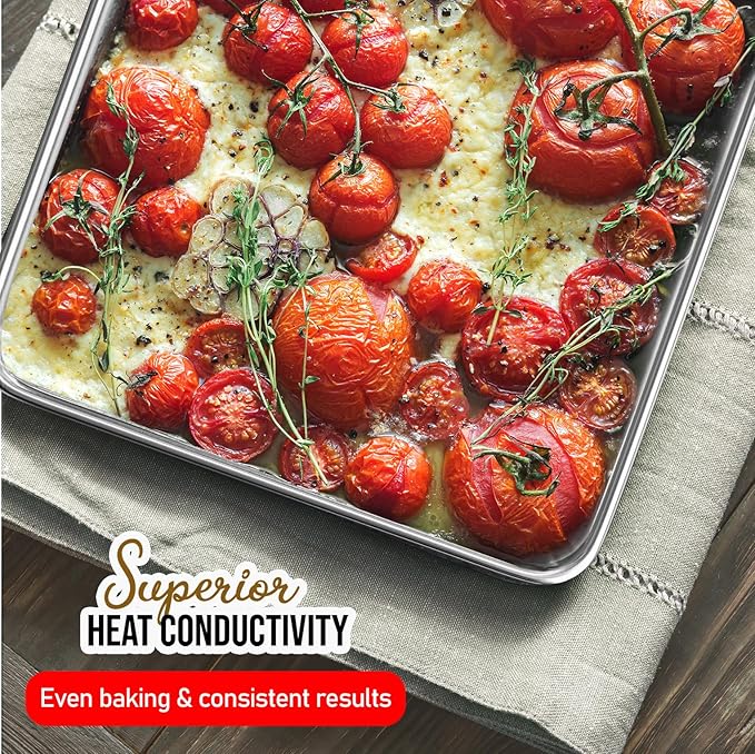 Eatex Aluminum Baking Sheet Set, 4 Pack Cookie Sheets, Warp & Rust Resistant - Image 6