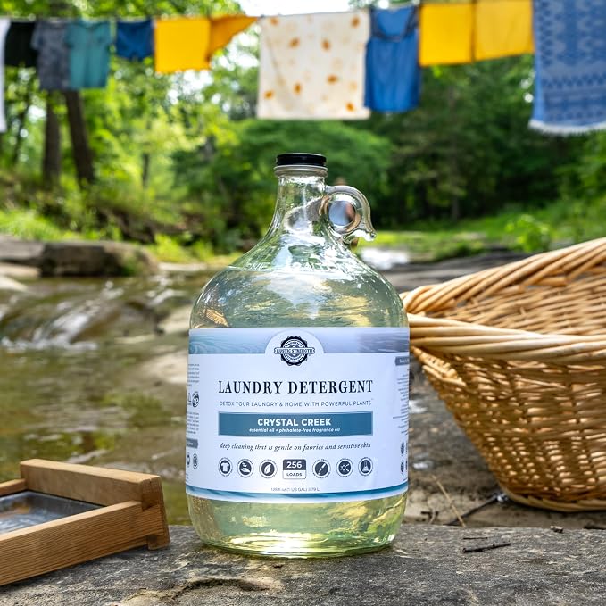 Rustic Strength Natural Dish Soap, Crystal Creek Scent, Plant-Derived Ingredients, SLS Free, 16 fl oz
